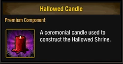 Tlsdz hallowed candle