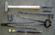 Blacksmith tools in real life.