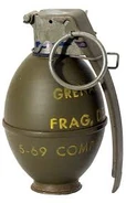 The M26 Grenade, nicknamed the "lemon grenade" due to its appearance