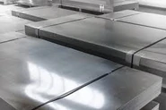 Plates of hardened steel, an example of hardened metal.