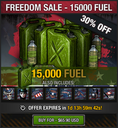 Freedom Sale - 15,000 - $65.90 USD