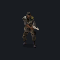 A survivor equipped with a Death Adder SP
