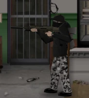 Survivor with the Suppressed variant of the SCAR-H.