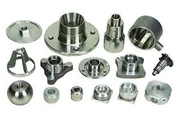 Machined parts of various sizes and forms.