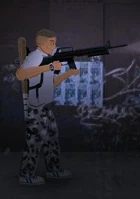 A survivor reloading an M16A2