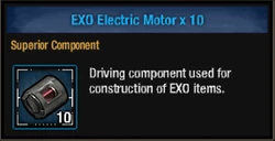 Exo electric motor