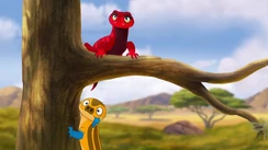 Shupavu i Njano obserwują kłótnię krokodyli