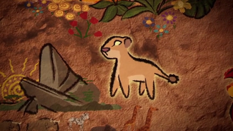 Malowidło Kiary w klipie o The Lion Guard