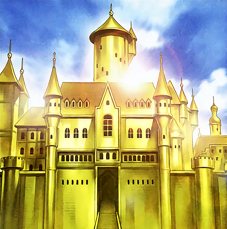 Gold castle. Золотой замок. Замок из золота. Желтый замок. Сказочный замок золотой.