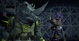 Bebop and rocksteady looking at eachother 