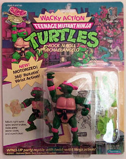 PLAYMATES - Tortues Ninja - TMNT - Rock N Roll Michaelangelo - Figurine 1989/90