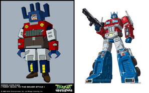 Transformers' Optimus Prime homage