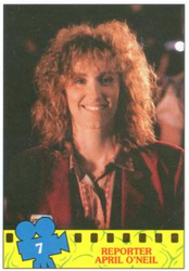 Reporter April O’Neil 1990 trading card