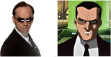 Vergleich Aussehen von Agent Smith & Agent Bishop