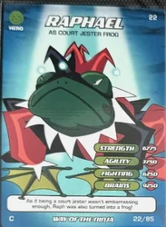 22-85-WayNinja-Tcard.png (238 KB) Raphael as Court Jester Frog Way of the Ninja