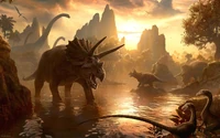 Moderne Darstellung von Dinosauriern'"`UNIQ--ref-00000000-QINU`"'