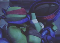 Raphael, because of his hallucinations, kisses Antrax.