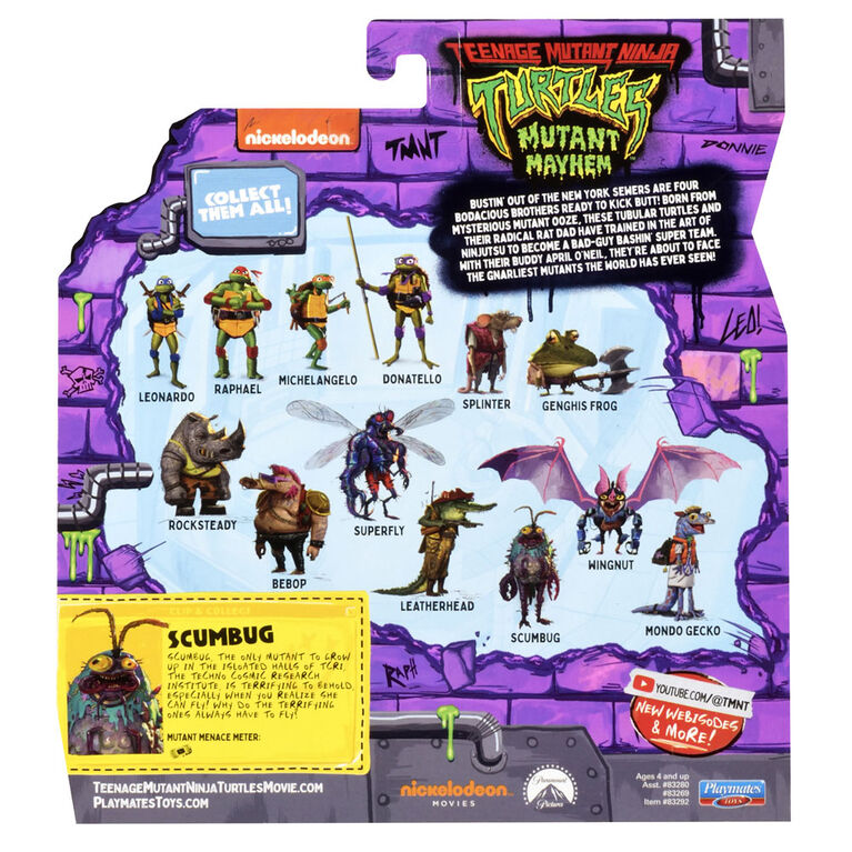 タートルズ　Scumbug Amazon.com: Teenage Mutant Ninja Turtles Mutant Mayhem 4Inch