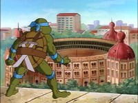 Leonardo watching over Lisbon.