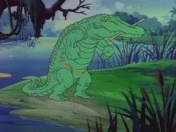 Leatherhead after mutation.