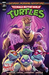 TMNTSatMornAdv-iss1cvrRE Exclusive.png (861 KB) Cover RE IDW Online Exclusive by Francine Delgado
