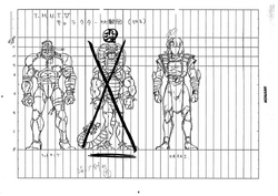 Concept artwork of the bosses. The figure between Rat King and Karai is a humanoid version of Scale Tail.