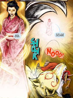 Splinter battling in the astral plane