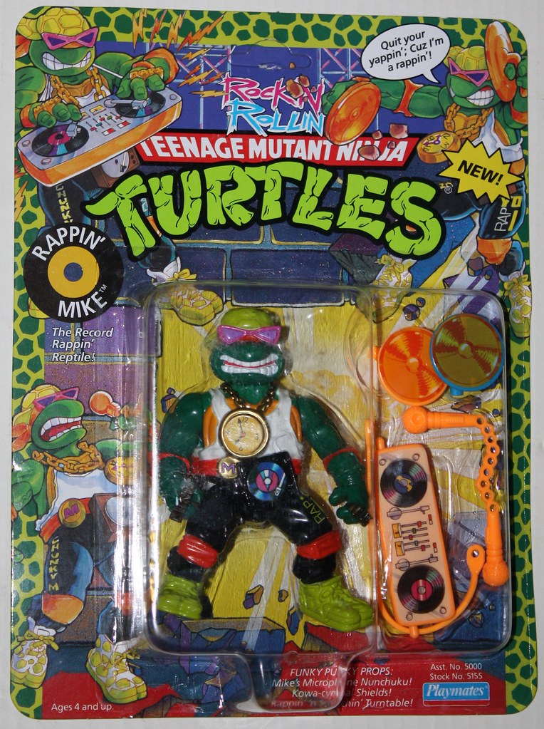 Shield 1991 TMNT Teenage Mutant Ninja Turtles Rappin' Mike Michaelangelo