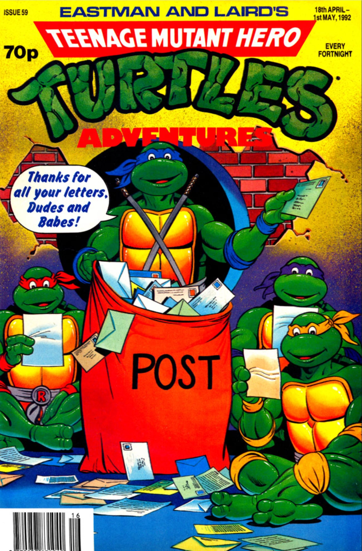 Teenage Mutant Hero Turtles Adventures issue 59 | TMNTPedia | Fandom