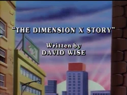 The Dimension X Story Title Card