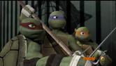 Raph, Don, Mikey fight