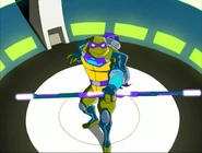 Donny holds a new bō