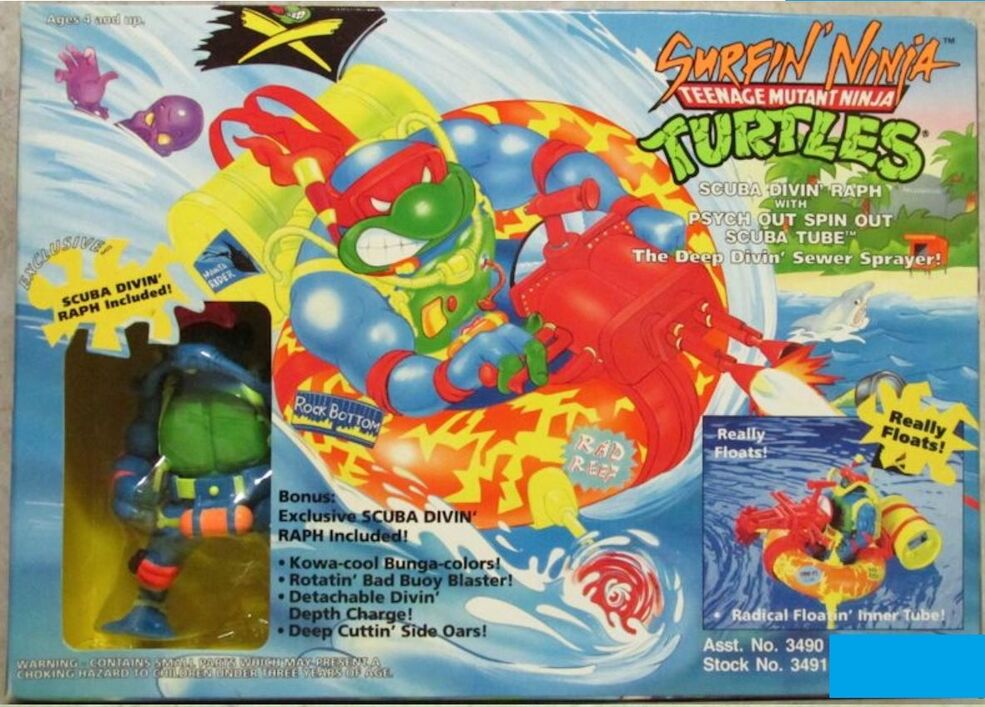タートルズ スキューバダイビング　ラファエロ Scuba Divin' Raph TMNT Scuba Divin' Raph 1992 | eBay