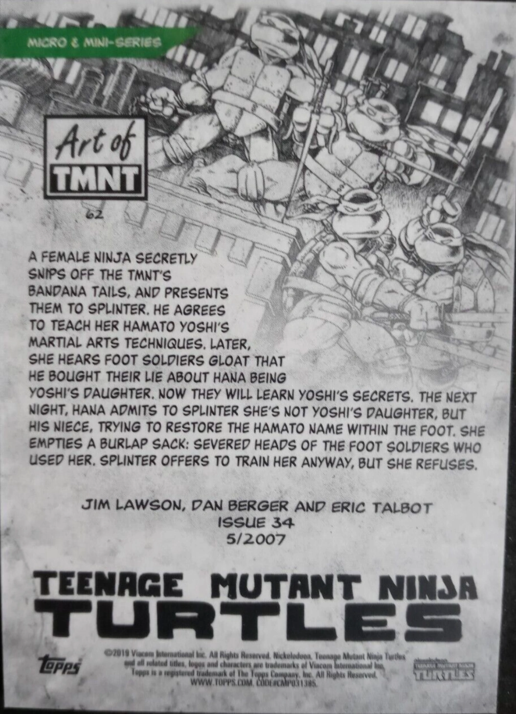 Card 62 Tales of the TMNT Volume 2 - Issue 34 (Art of TMNT