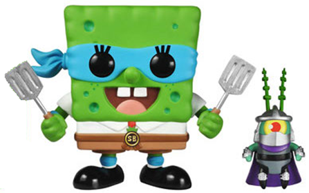 Funko Pop! Spongebob Leonardo and Plankton Shredder Ninja Turtles