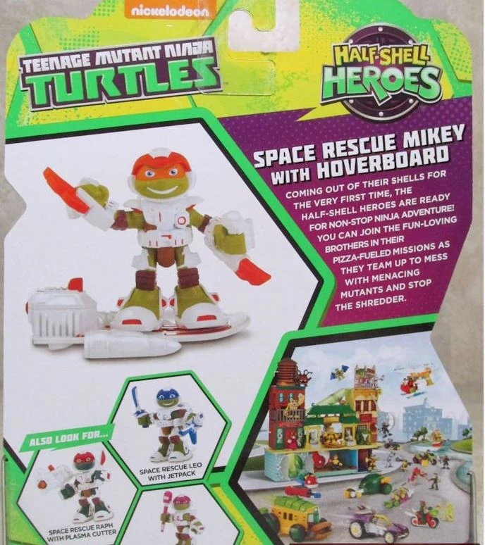 Half-Shell Heroes Space Rescue Mikey with Hoverboard (2016 action