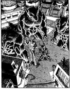 Dr. Feral and Karl surrounded by the Mice Monsters.