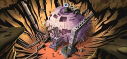 The Technodrome being redesigned by Utrom Shredder