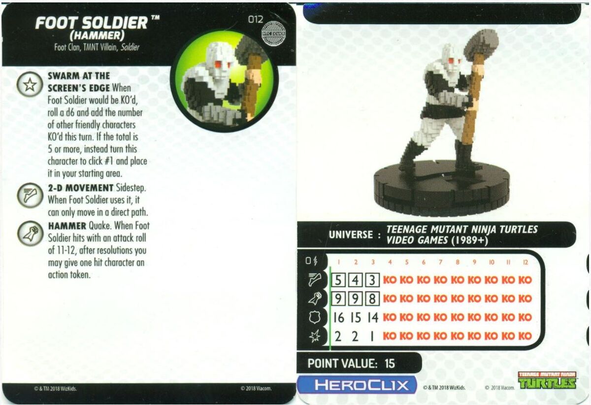 Foot Soldier (Hammer) (Heroclix TMNT4-012) | TMNTPedia | Fandom