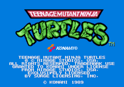 Arcade title screen.