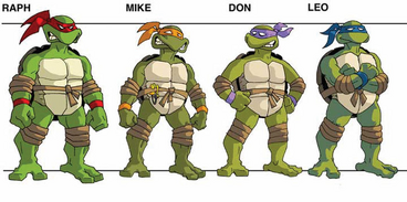 TMNT 2001 turtle concept art