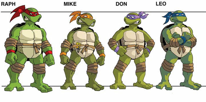 ninja turtles names and colors