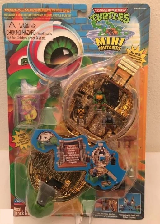 Teenage Mutant Ninja Turtles - Mini Mutants Raph Feudal Castle Playset TMNT 1994