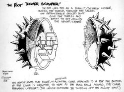Foot sewer scraper