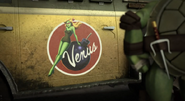 A similar but green-faced drawing of "Venus" was used on the new Party Wagon's paintjob.