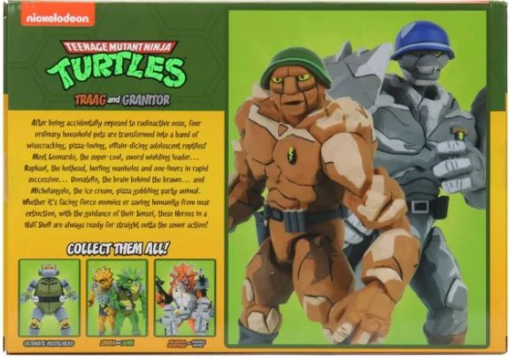 NECA TMNT Cartoon Traag & Granitor Action Figure NEW