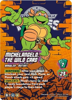 Michelangelo, The Wild Card (201/186) | TMNTPedia | Fandom
