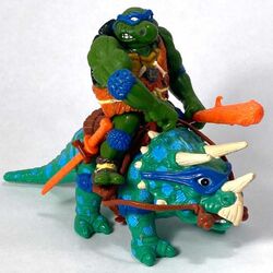 Cave Turtle Leo and his Dingy Dino (1992 action figure