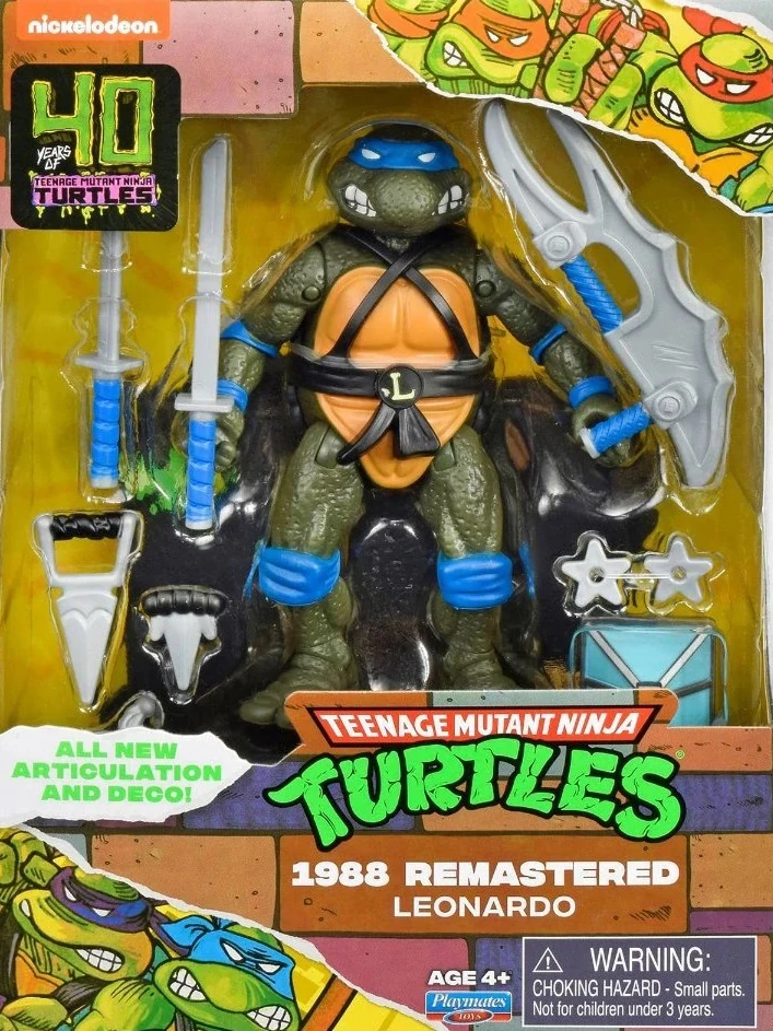 thumbnail image 2 of Playmates Teenage Mutant Ninja Turtles 1988 Remastered Set Of 4 2 of 14