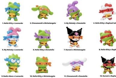新品 TMNT x Hello Kitty 12体 ハッピーセット 海外限定品 新品 TMNT x Hello Kitty 12体 ハッピーセット 海外限定品